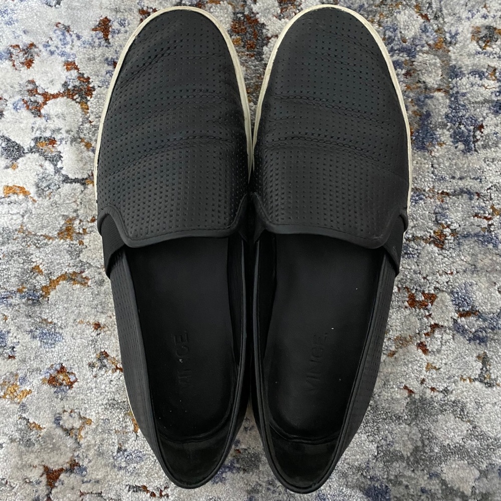 Vince black leather sneakers